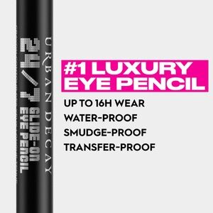 MINI URBAN DECAY 24/7 GLIDE-ON WATERPROOF EYELINER PENCIL NEW BLACK MATTE
